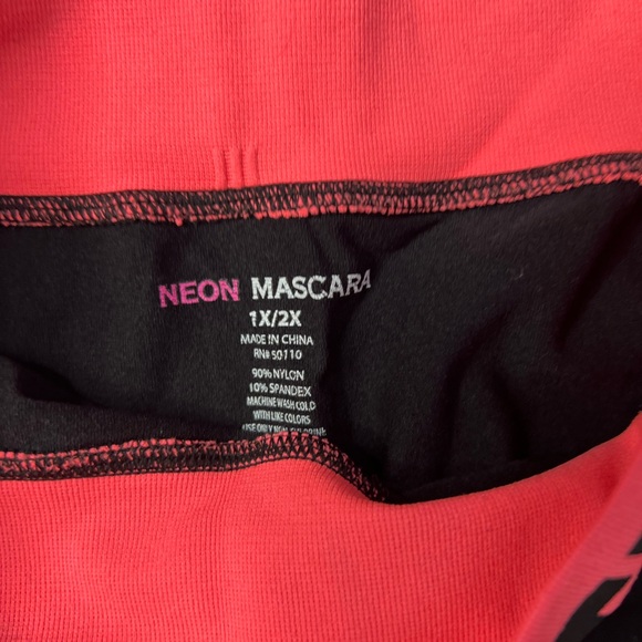 Neon Mascara Pink and Black Apparel very scratchy material. - Picture 3 of 3